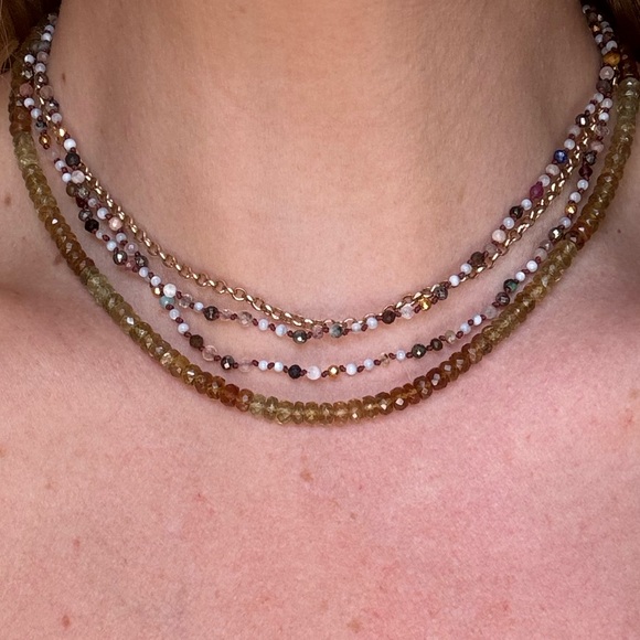 Handmade gradient gemstone green grossular garnet necklace - Picture 11 of 16